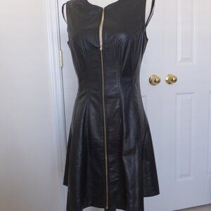 Cynthia Steffe Black Vegan Leather Dress